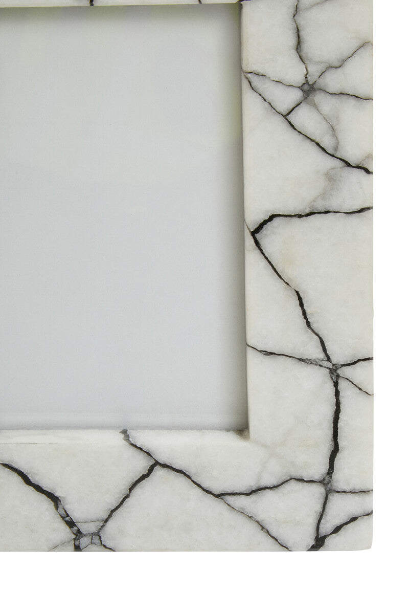 Orsina Marmara White and Black Marble Photo Frame - 5x7 Large Display