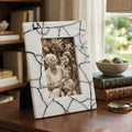 Orsina Marmara White and Black Marble Photo Frame - 5x7 Large Display