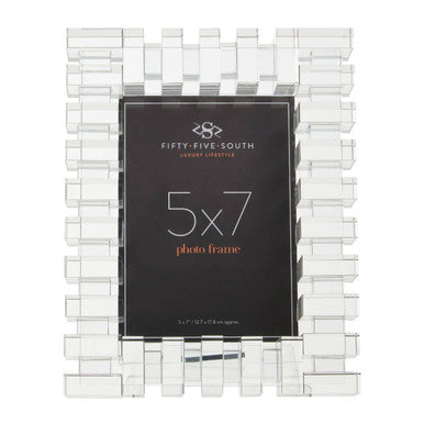 Orsina Carrie 5x7 Crystal Photo Frame | Clear Glass Tabletop Display