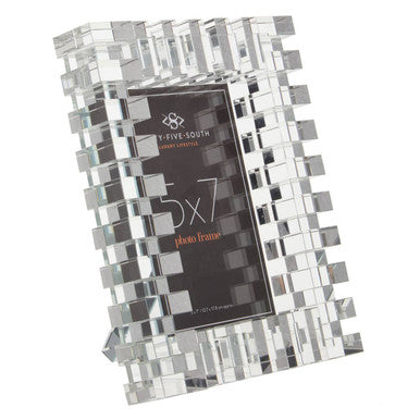 Orsina Carrie 5x7 Crystal Photo Frame | Clear Glass Tabletop Display