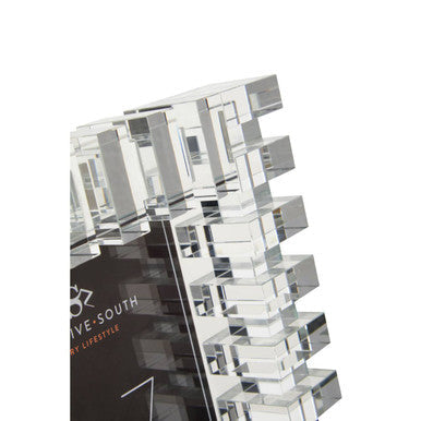 Orsina Carrie 5x7 Crystal Photo Frame | Clear Glass Tabletop Display