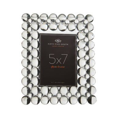 Orsina Carrie Crystal Bubble Glass Photo Frame | 5x7 Modern Tabletop