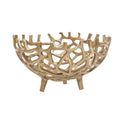 Orsina Prato Small Gold Coral Decorative Bowl – Aluminum Accent Piece