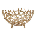 Orsina Prato Large Coral Effect Decorative Bowl | Gold Aluminium
