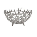Orsina Prato Silver Finish Bowl – Hand-Cast Aluminum Decorative Centerpiece