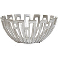 Orsina Delphi Small Silver Lattice Bowl – Modern Sculptural Decor