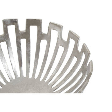 Orsina Delphi Small Silver Lattice Bowl – Modern Sculptural Decor