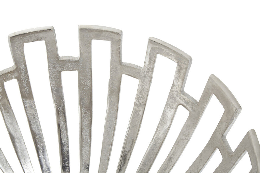 Orsina Delphi Large Silver Finish Bowl | Handcrafted Aluminium Decor