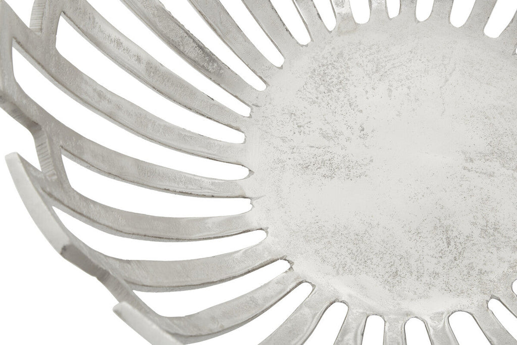 Orsina Delphi Large Silver Finish Bowl | Handcrafted Aluminium Decor