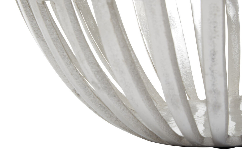 Orsina Delphi Large Silver Finish Bowl | Handcrafted Aluminium Decor
