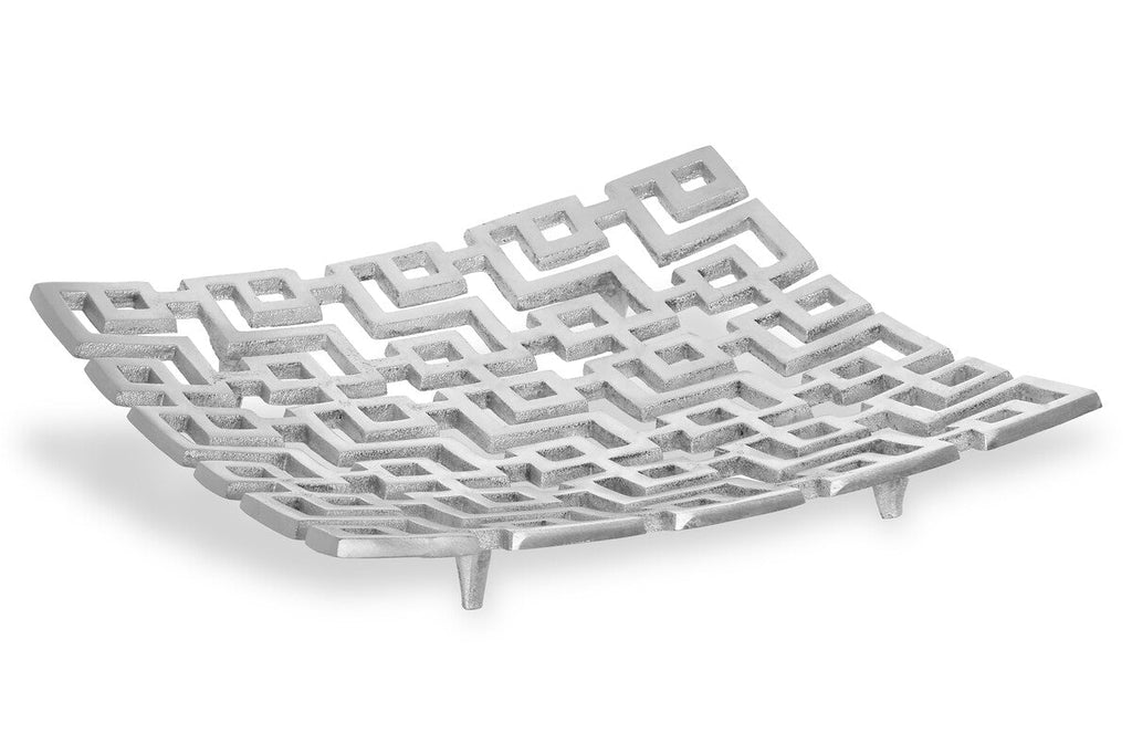 Orsina Delphi Small Silver Decorative Plate | Aluminium Jewellery Dish