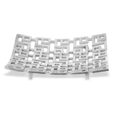 Orsina Delphi Small Silver Decorative Plate | Aluminium Jewellery Dish