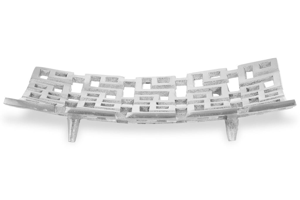 Orsina Delphi Small Silver Decorative Plate | Aluminium Jewellery Dish