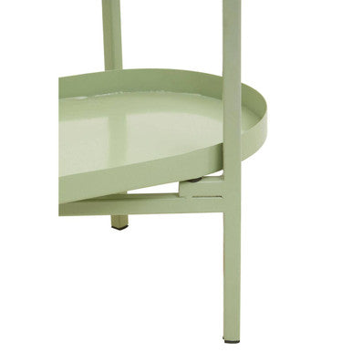 Orsina Sabia Green and Gold Console Table – Two-Tier Iron Entryway Table