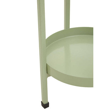 Orsina Sabia Two-Tiered Plant Stand – Green and Gold Iron Metal