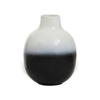 Orsina Ramus Small Black and White Ombre Vase – Modern Minimalist Decor