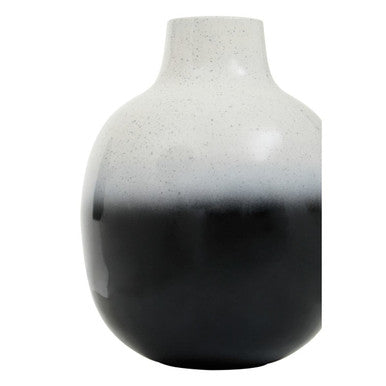 Orsina Ramus Small Black and White Ombre Vase – Modern Minimalist Decor