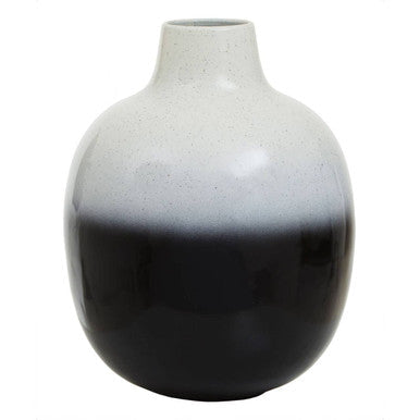 Orsina Ramus Large Black and White Ombre Vase | Sculptural Decor