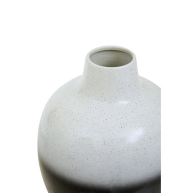 Orsina Ramus Large Black and White Ombre Vase | Sculptural Decor