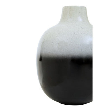 Orsina Ramus Large Black and White Ombre Vase | Sculptural Decor