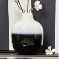 Orsina Ramus Large Black and White Ombre Vase | Sculptural Decor