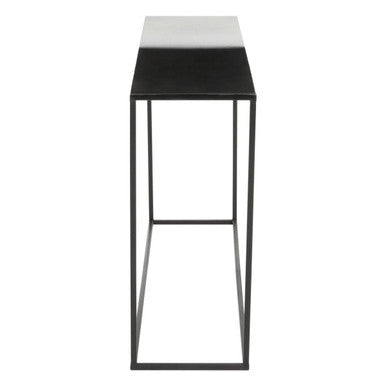 Orsina Ramus Black and White Ombre Console Table with Slim Metal Frame