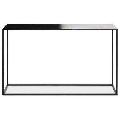 Orsina Ramus Black and White Ombre Console Table with Slim Metal Frame