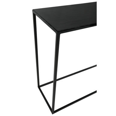 Orsina Ramus Black and White Ombre Console Table with Slim Metal Frame
