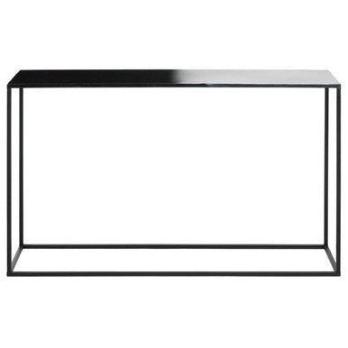 Orsina Ramus Black and White Ombre Console Table with Slim Metal Frame