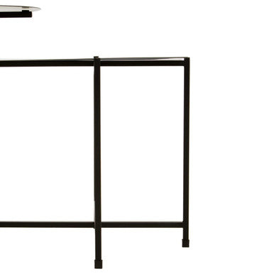 Orsina Ramus Two-Tier Metal Side Table – Black and White Ombre
