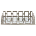 Orsina Rhoda Rectangle Mirror Tray – Nickel Finish Decorative Server