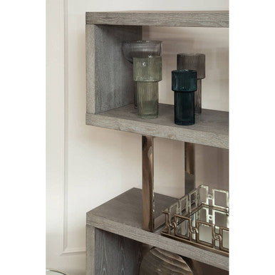 Orsina Rhoda Rectangle Mirror Tray – Nickel Finish Decorative Server
