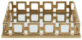 Orsina Rhoda Square Gold Mirror Tray – Modern Decorative Vanity Tray