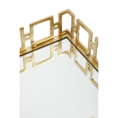 Orsina Rhoda Gold Mirror Tray – Rectangular Decorative Vanity Tray