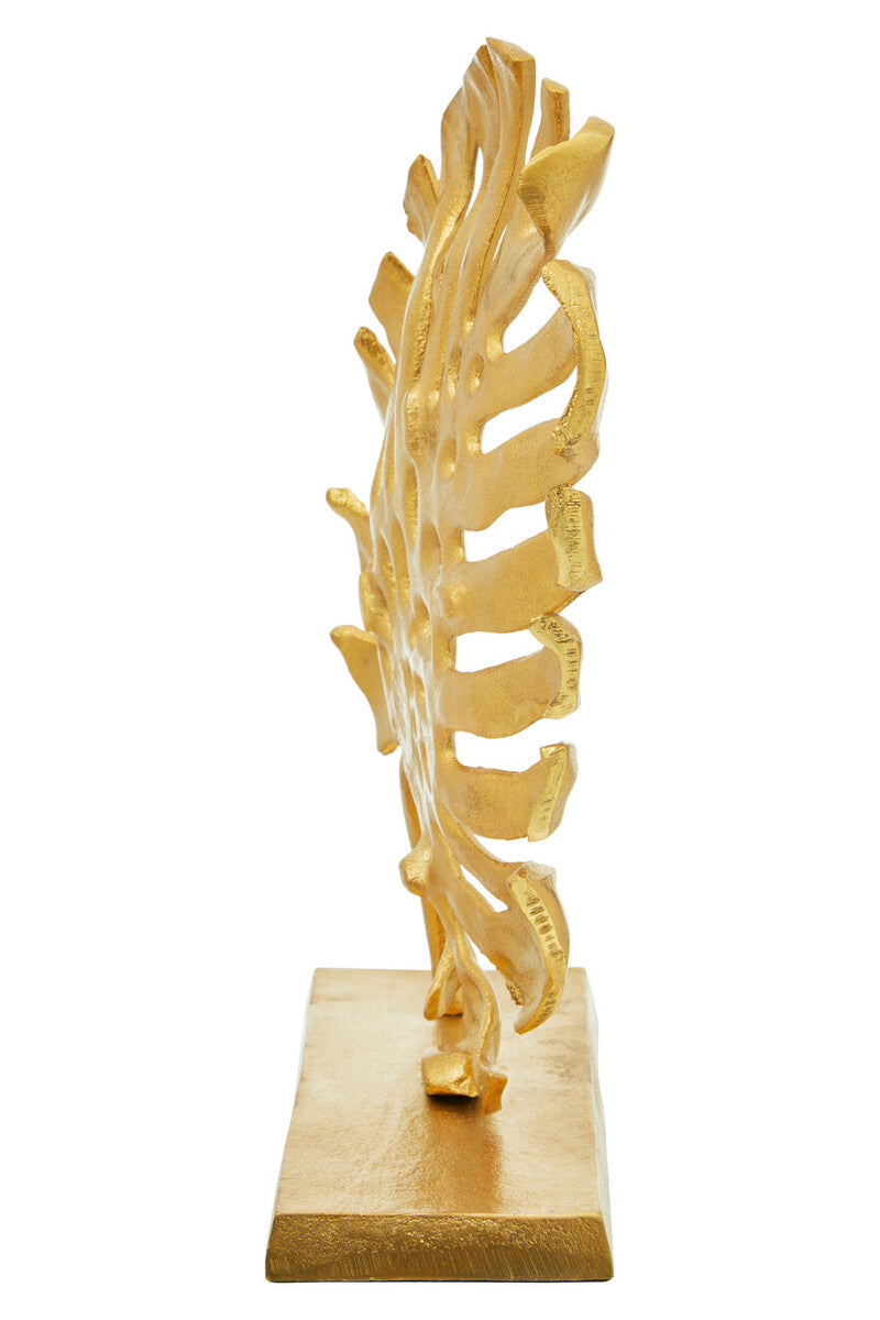 Orsina Lena Prato Gold Monstera Leaf Sculpture – Cast Aluminium Decor