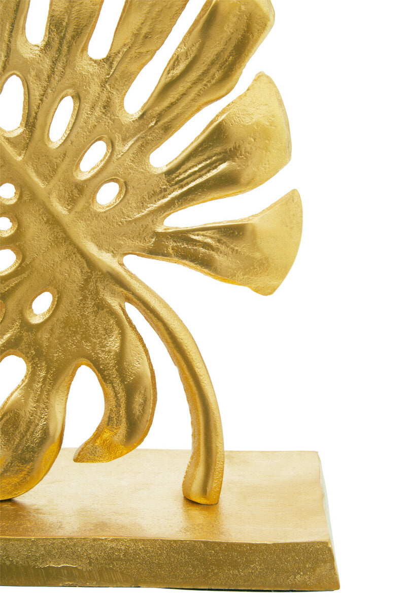 Orsina Lena Prato Gold Monstera Leaf Sculpture – Cast Aluminium Decor