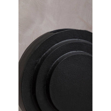 Orsina Hapax Round Matte Black Aluminium Vase – Modern Sculptural Decor