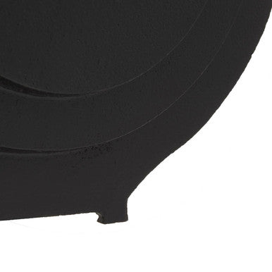 Orsina Hapax Round Matte Black Aluminium Vase – Modern Sculptural Decor