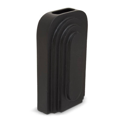 Orsina Hapax Tall Black Vase – Handcrafted Textured Aluminium
