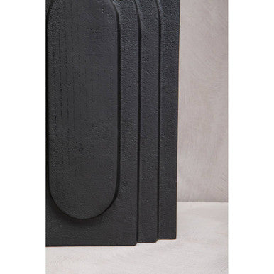 Orsina Hapax Tall Black Vase – Handcrafted Textured Aluminium