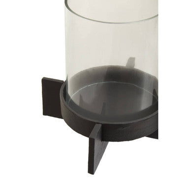 Orsina Hapax Large Matte Black Sculptural Aluminium Candle Holder