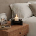 Orsina Hapax Large Matte Black Sculptural Aluminium Candle Holder