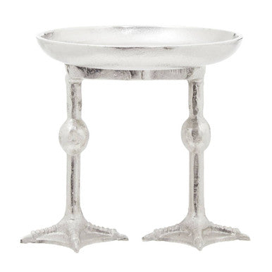 Orsina Quackpot Duck Feet Small Plant Stand | Silver Metallic Finish