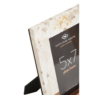 Orsina Olena Marble and Acacia Wood Photo Frame | 5x7 Large Tabletop