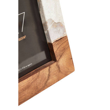 Orsina Olena Marble and Acacia Wood Photo Frame | 5x7 Large Tabletop