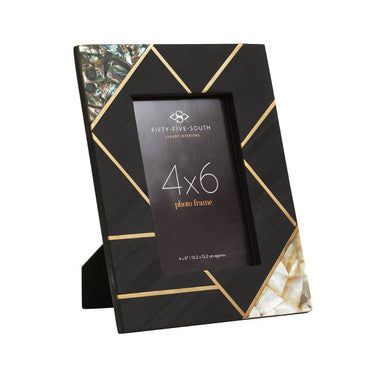 Orsina Oriana Mother of Pearl and Gold Inlay Photo Frame – 4x6 Inch
