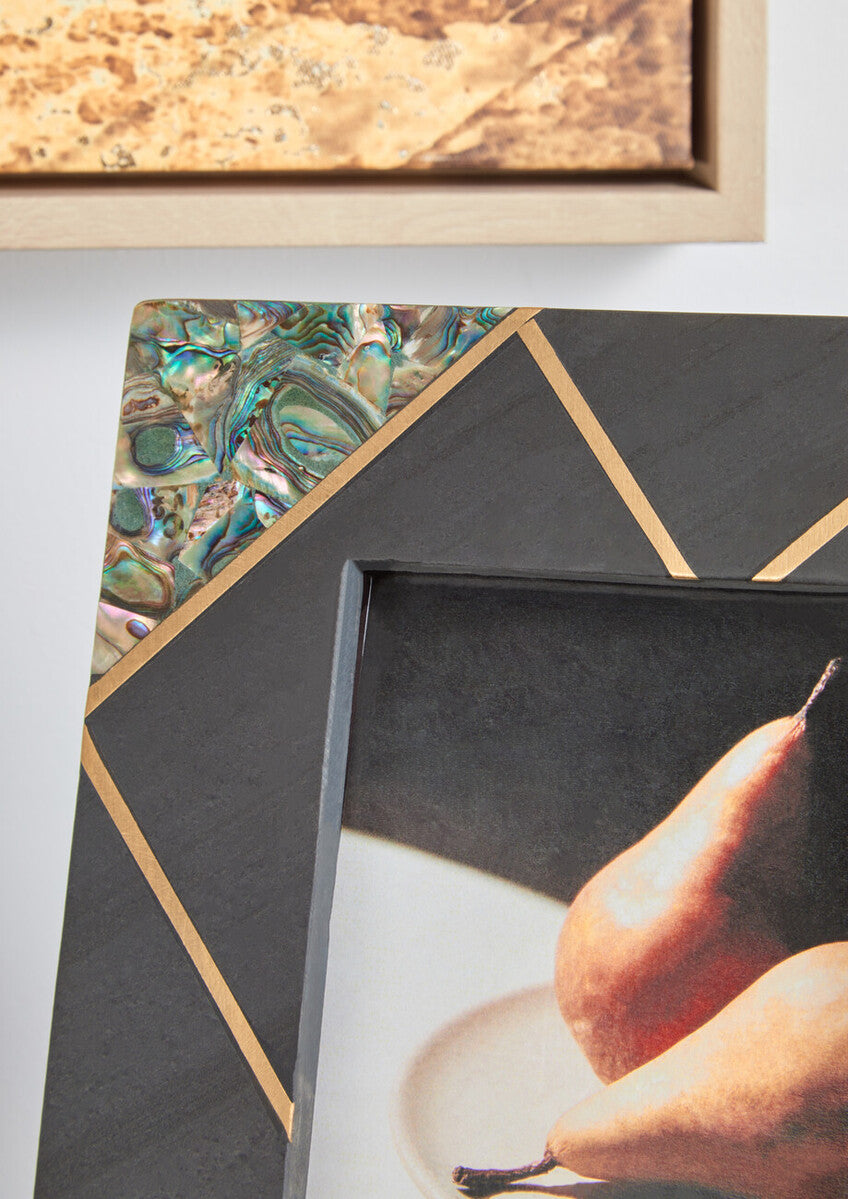 Orsina Oriana Mother of Pearl and Gold Inlay Photo Frame – 4x6 Inch