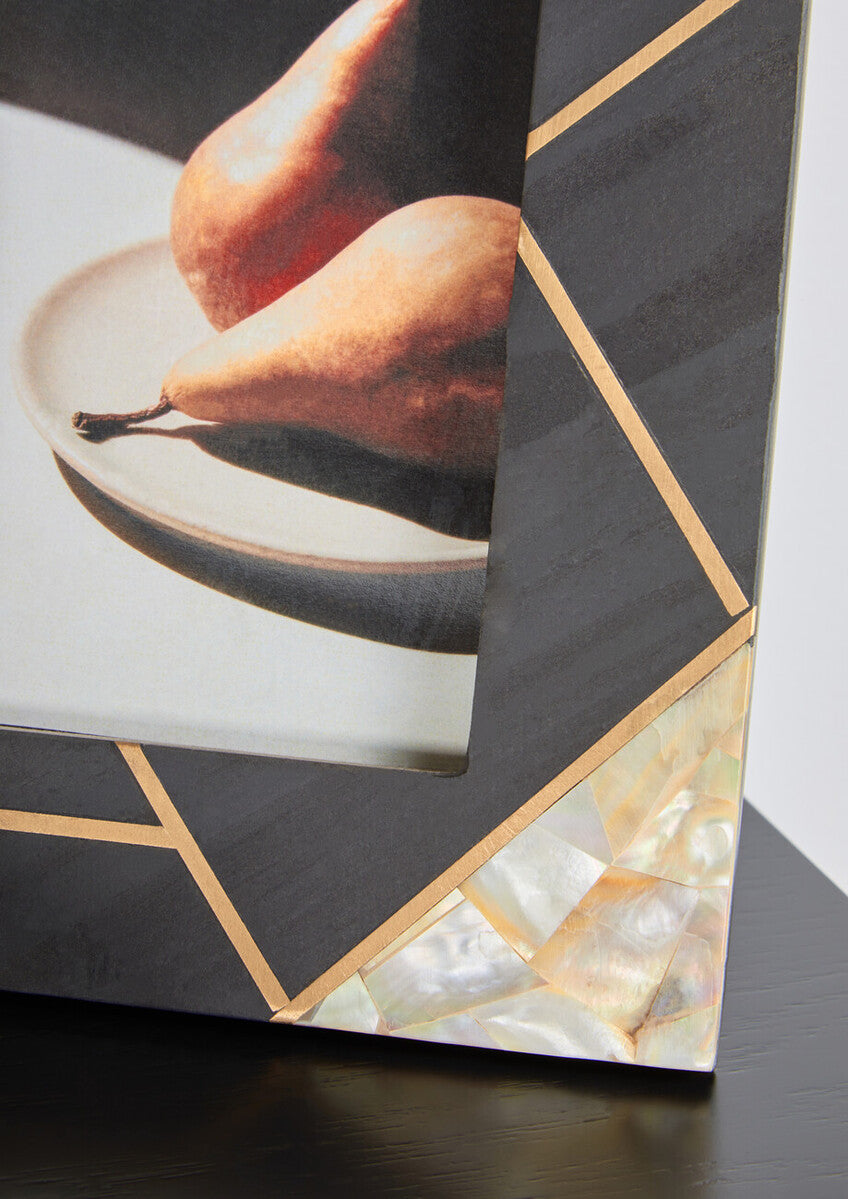 Orsina Oriana Mother of Pearl and Gold Inlay Photo Frame – 4x6 Inch