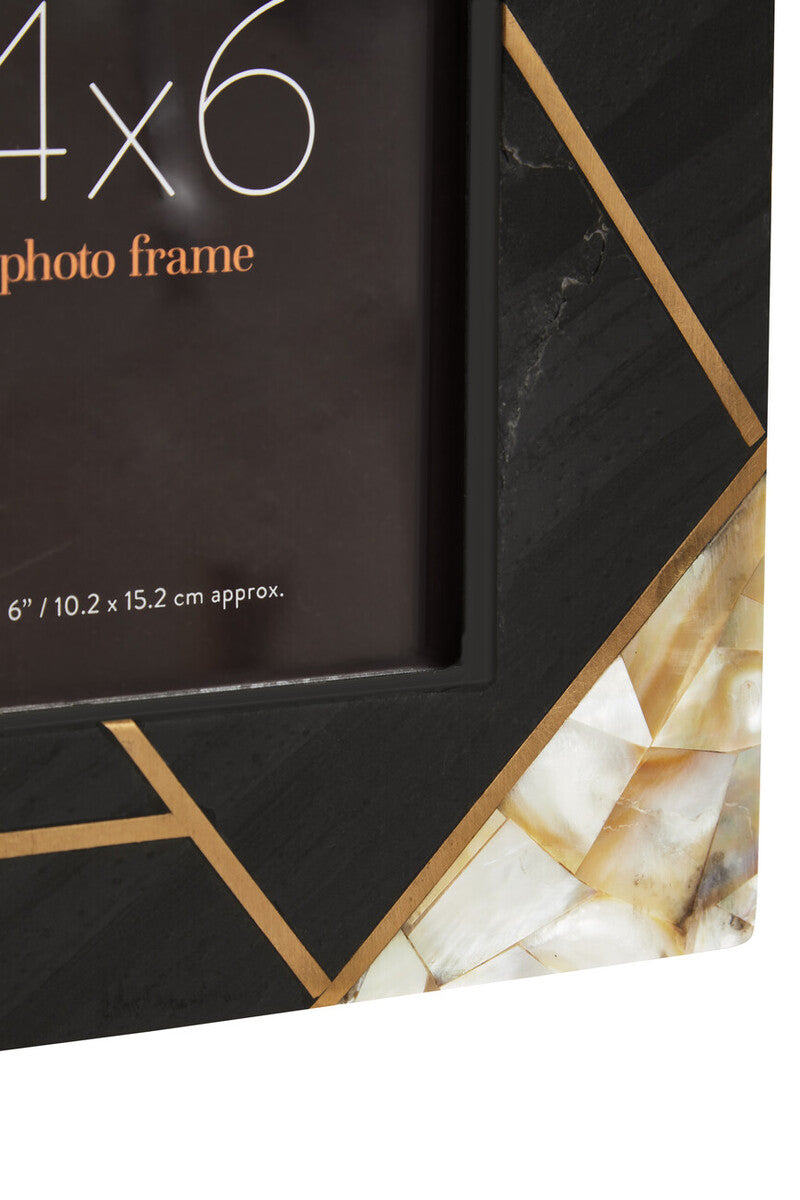 Orsina Oriana Mother of Pearl and Gold Inlay Photo Frame – 4x6 Inch