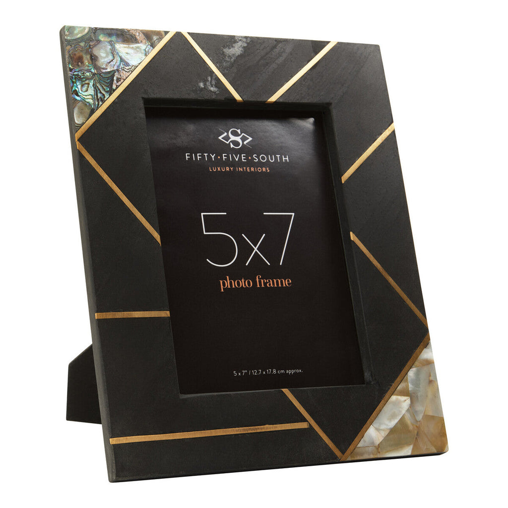 Orsina Oriana Mother of Pearl and Gold Inlay Photo Frame – 5x7